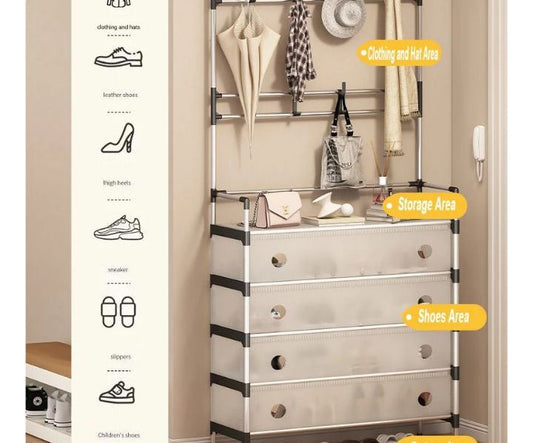 🪑 Zapatero Perchero Organizador 4 Niveles