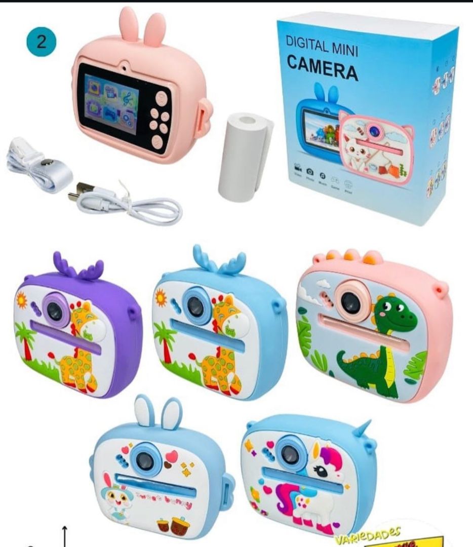 Camara Intantanea Infantil Impresion Selfie Flash