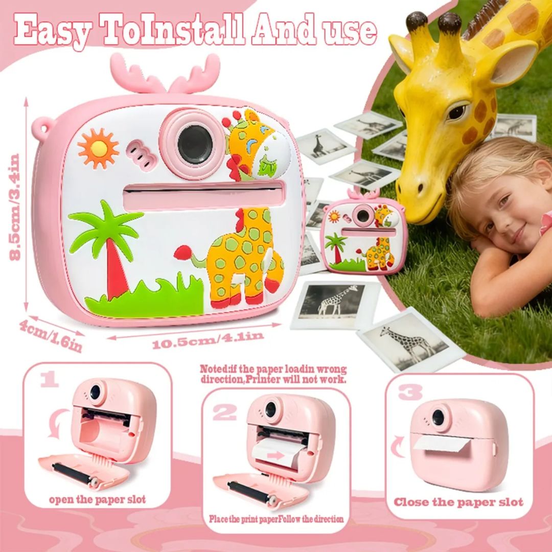 Camara Intantanea Infantil Impresion Selfie Flash