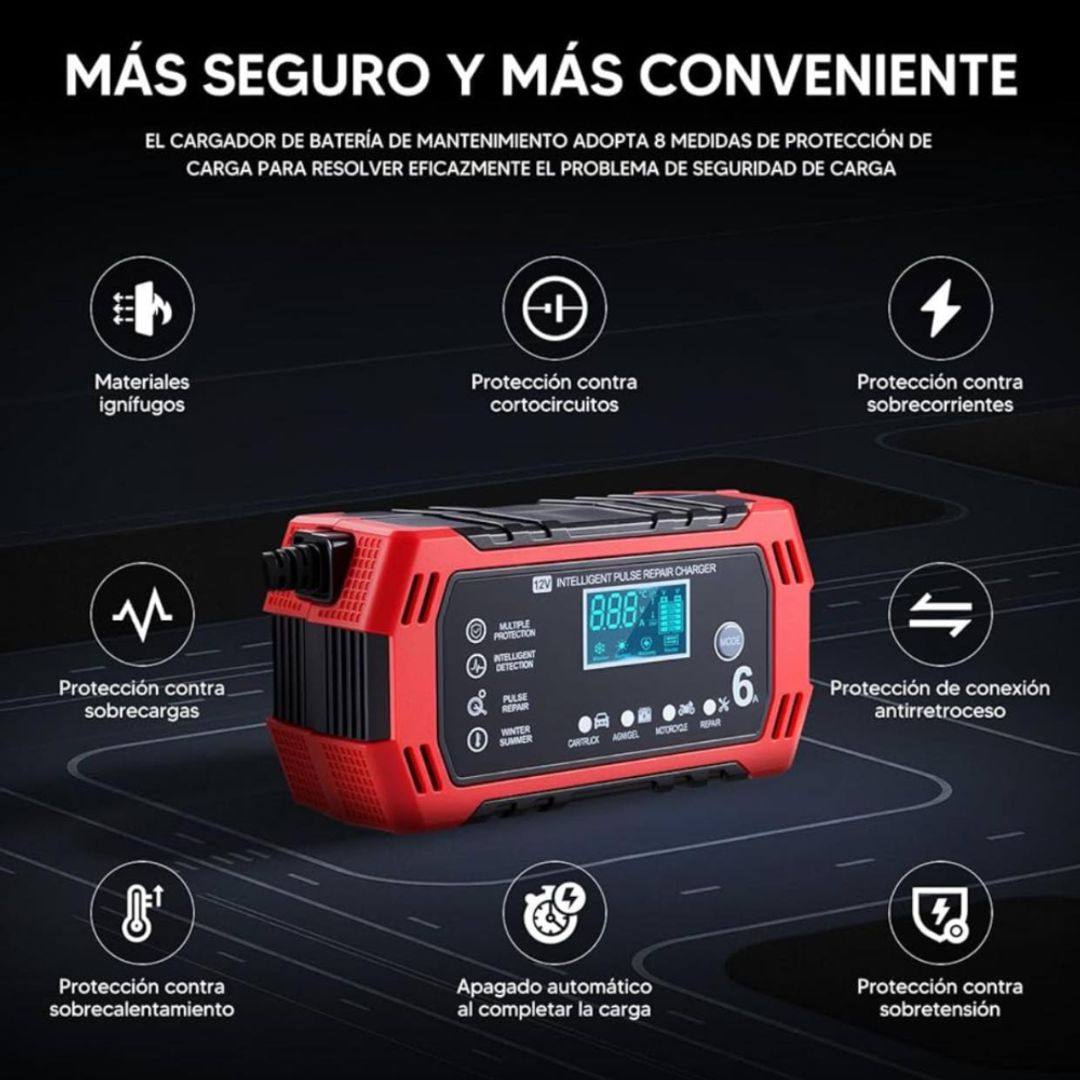Cargador De Bateria Inteligente Coche 6A