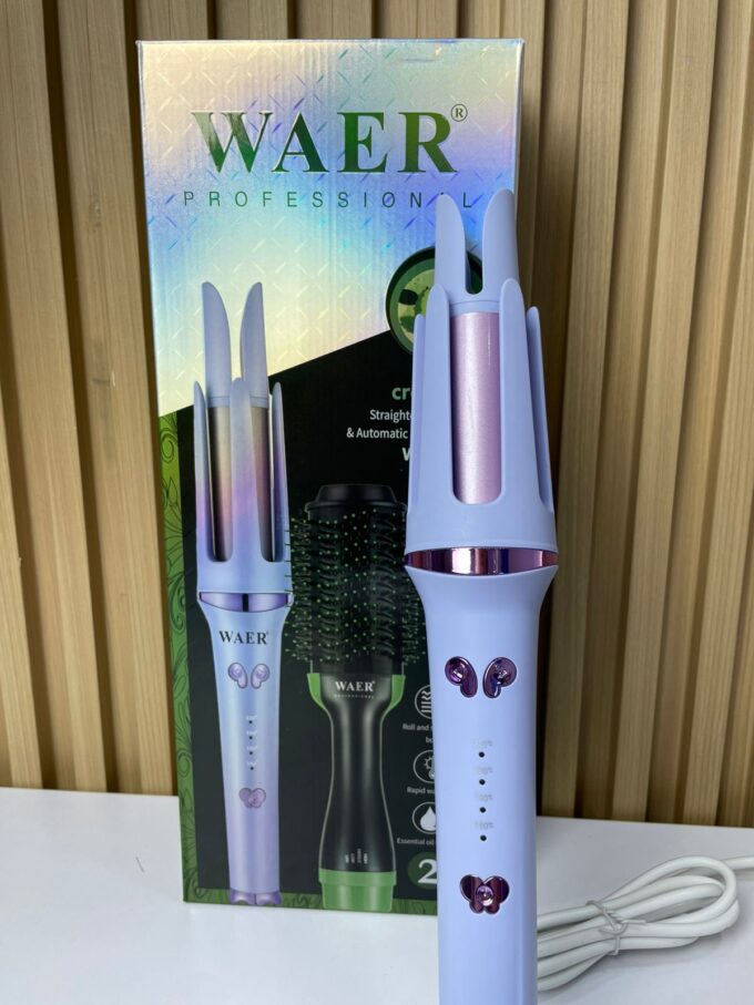 Combo Waer 038 – Cepillo Secador + Rizador Automático