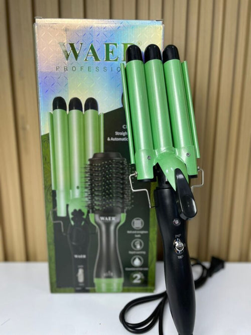 Combo Waer Profesional – Cepillo Secador + Pinza Rizadora