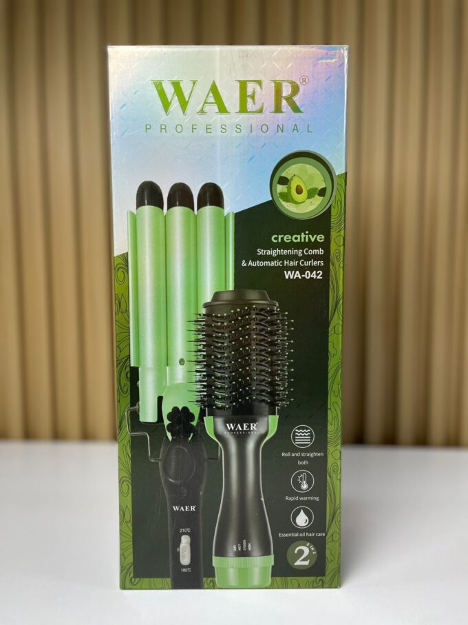 Combo Waer Profesional – Cepillo Secador + Pinza Rizadora