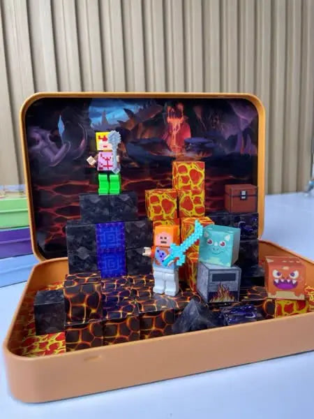 Juegos Cubos Minecraft Metálico X 60 Piezas