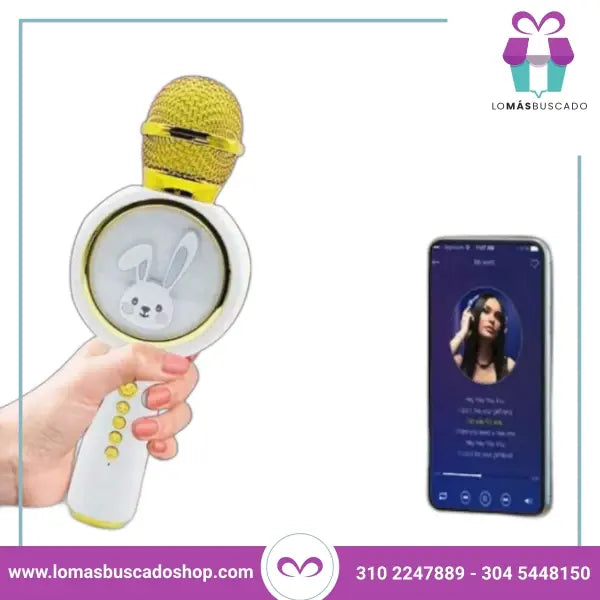 Micrófono Inalambricos Karaoke Conejo