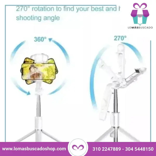 Palo Selfie T10S Con Luz Control Bluetooth