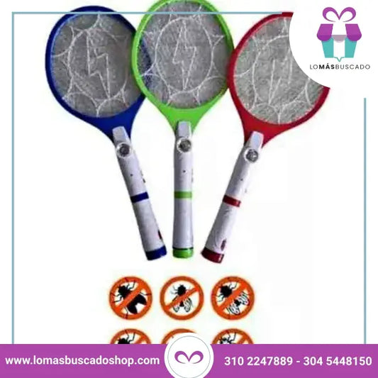 Raqueta Mata Mosquitos + Linterna