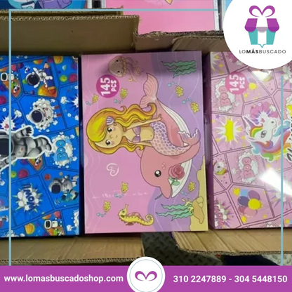 Set De Arte 145 Piezas Madera