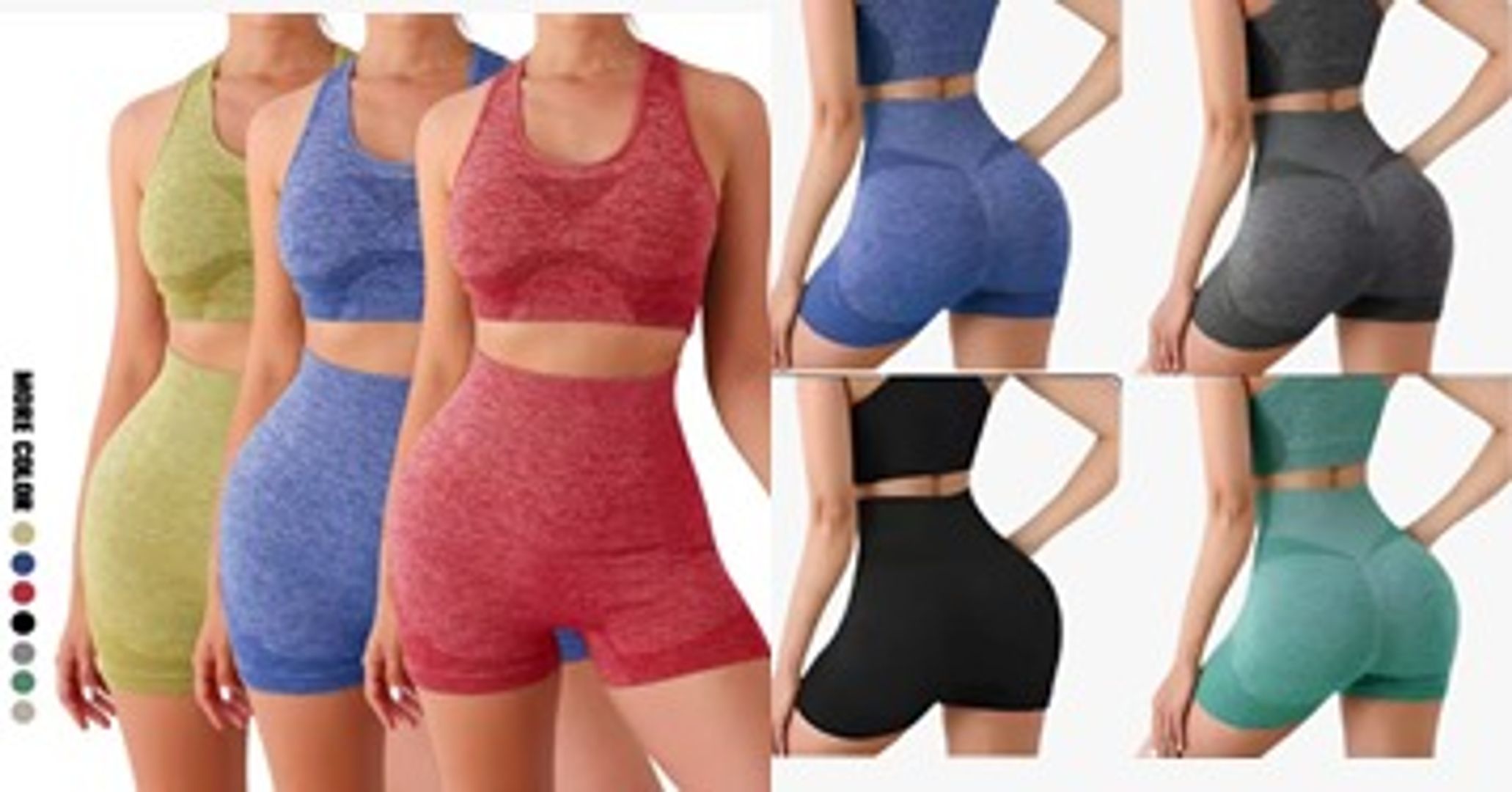 Set Yoga (Top Con Copas Prehormadas Y Short) Talla Única
